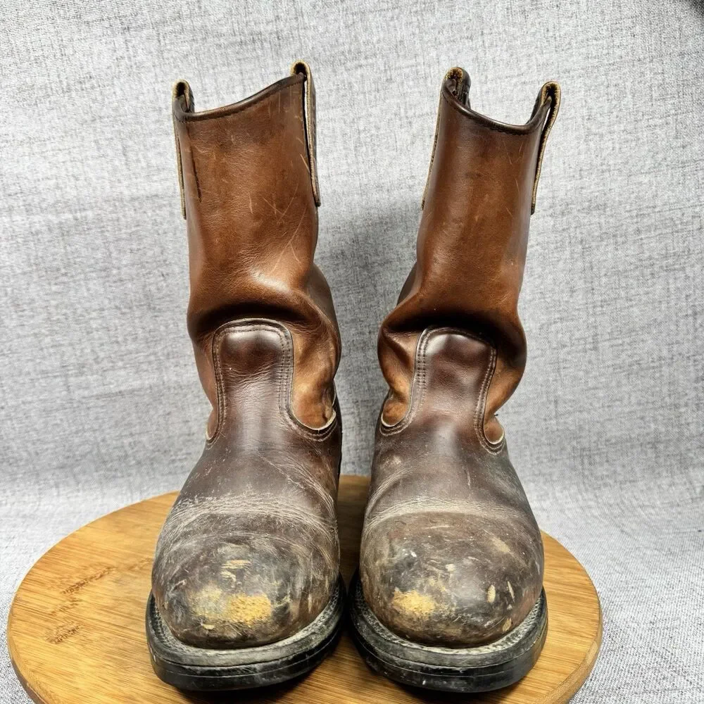 Red Wing Pecos Boots Men's 7.5 D Pull On Leather Work